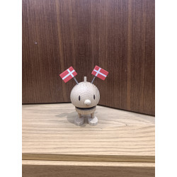 Hoptimist træfigur med danske flag DK