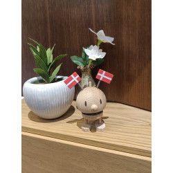 Hoptimist træfigur med danske flag DK
