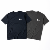 T-shirt, hvidt logo, mørke grå/navy, unisex
