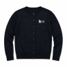 Cardigan af Merinould, hvidt logo, dame
