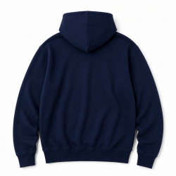 Hættetrøje, hvidt logo, navy, unisex