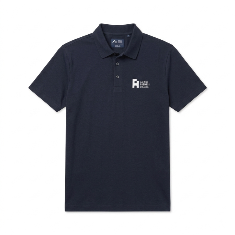 Polo, hvidt logo, unisex