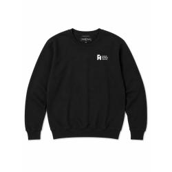 Crew neck, hvidt logo, navy, herre