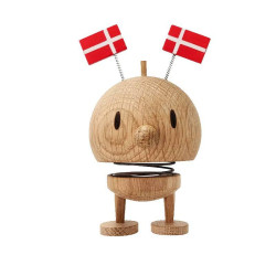 Hoptimist træfigur med danske flag DK